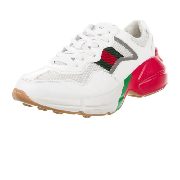 Gucci Leather Colorblock Pattern Chunky Sneakers